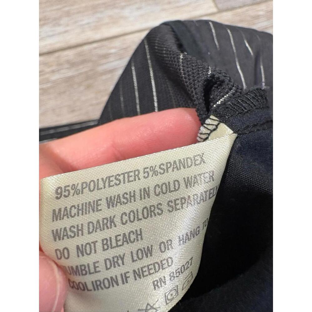Maggie Lane Pants Womens Sz 0 Black Gray Pin Stripe Performance Pockets (A27) - Picture 4 of 6
